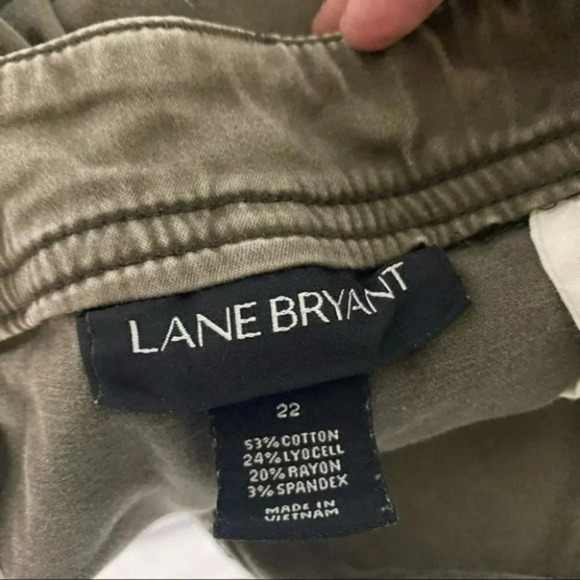 Lane Bryant 22 olive green stretch pants - Picture 5 of 5